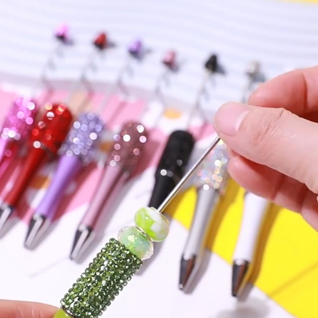 Amazon.co.jp: Perfk 10本ビーズボールペン、マルチカラー